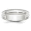 5.0mm 10K White Gold Milgrain Half Round Wedding Band - Sophia Jewelers