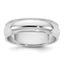 5.5mm 10K White Gold Milgrain Half Round Wedding Band - Sophia Jewelers