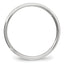 6.0mm 10K White Gold Milgrain Half Round Wedding Band - Sophia Jewelers
