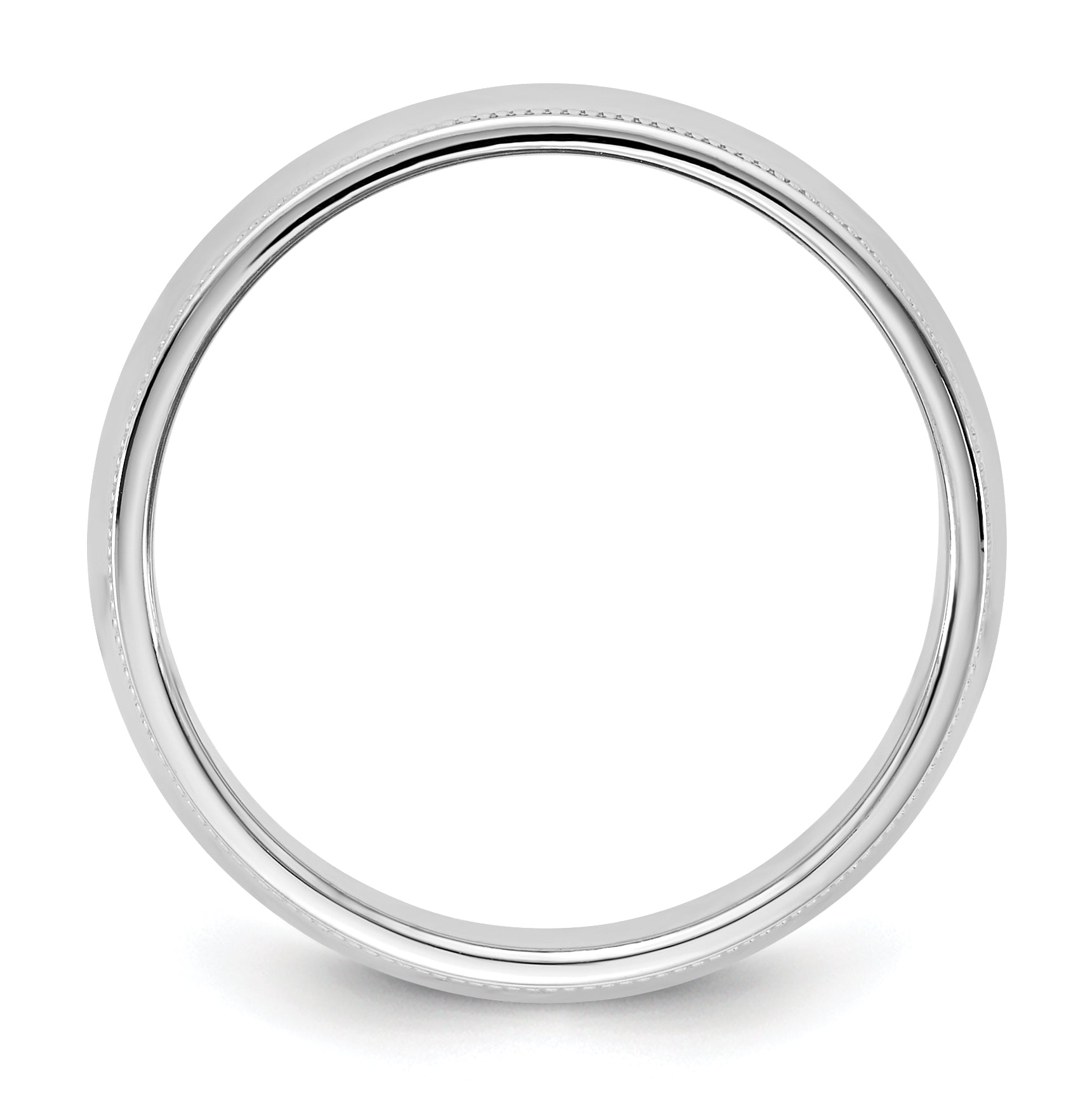 14KW 6.5mm Milgrain Half Round Band Secondary image
