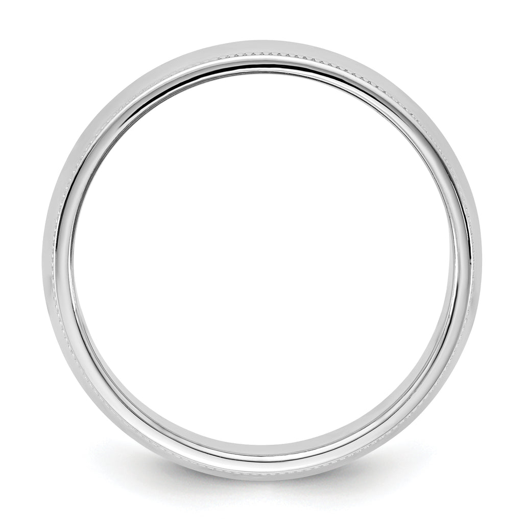 14KW 6.5mm Milgrain Half Round Band