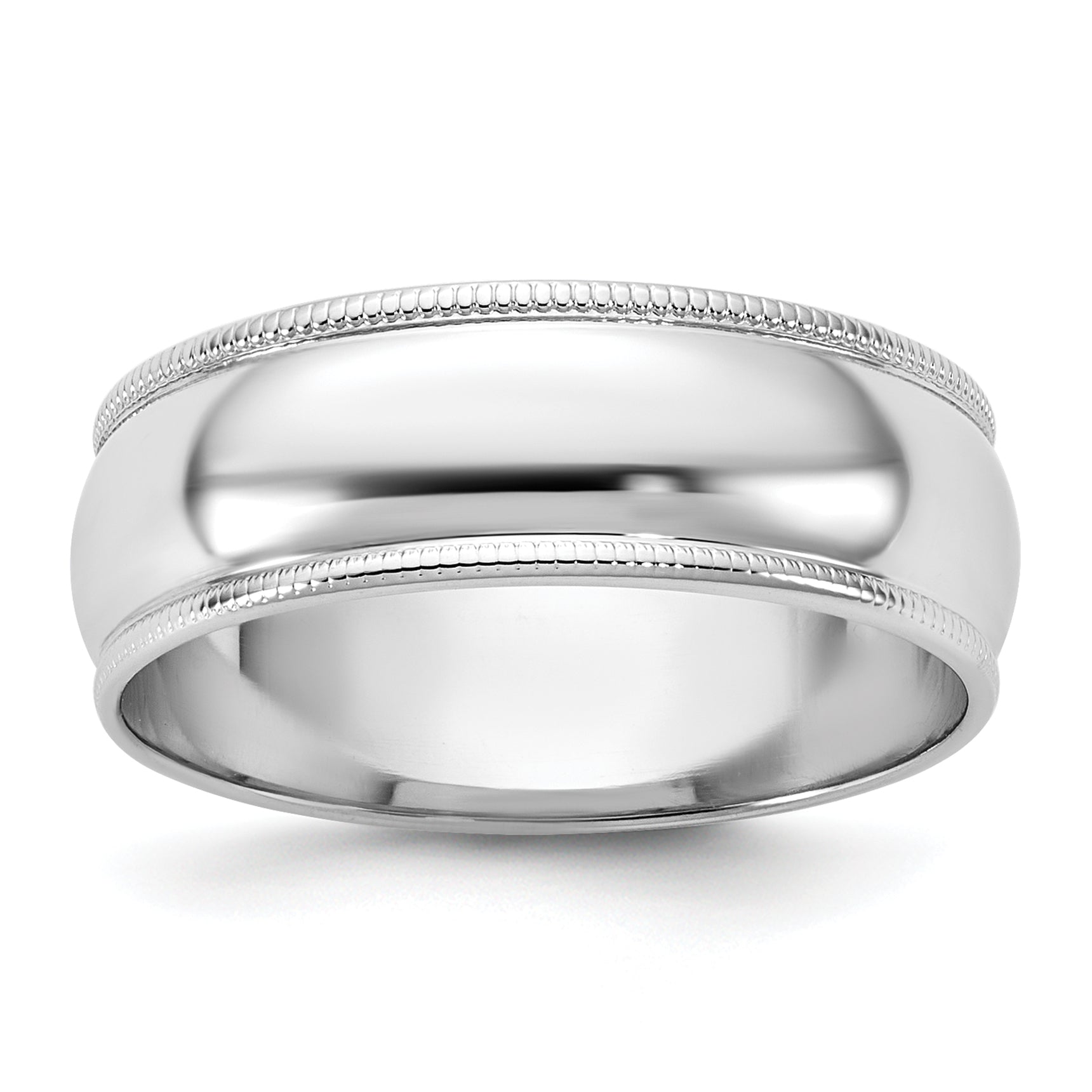 14KW 6.5mm Milgrain Half Round Band