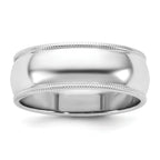 14KW 7mm Milgrain Half Round Band