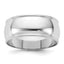 8.0mm 10K White Gold Milgrain Half Round Wedding Band - Sophia Jewelers