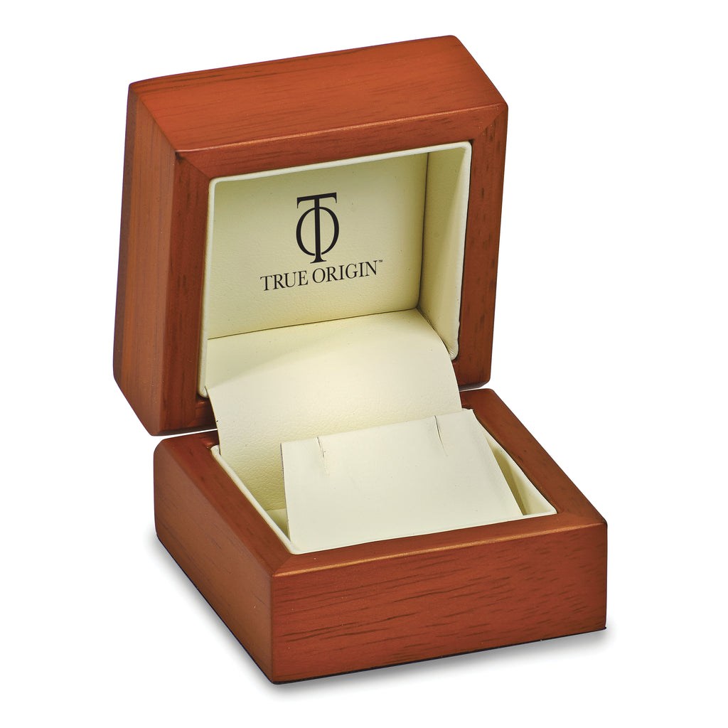 True Origin 14K White Gold 1/2 carat Lab Grown Diamond VS+ F+ 18 in Complete Fashion Bar Necklace