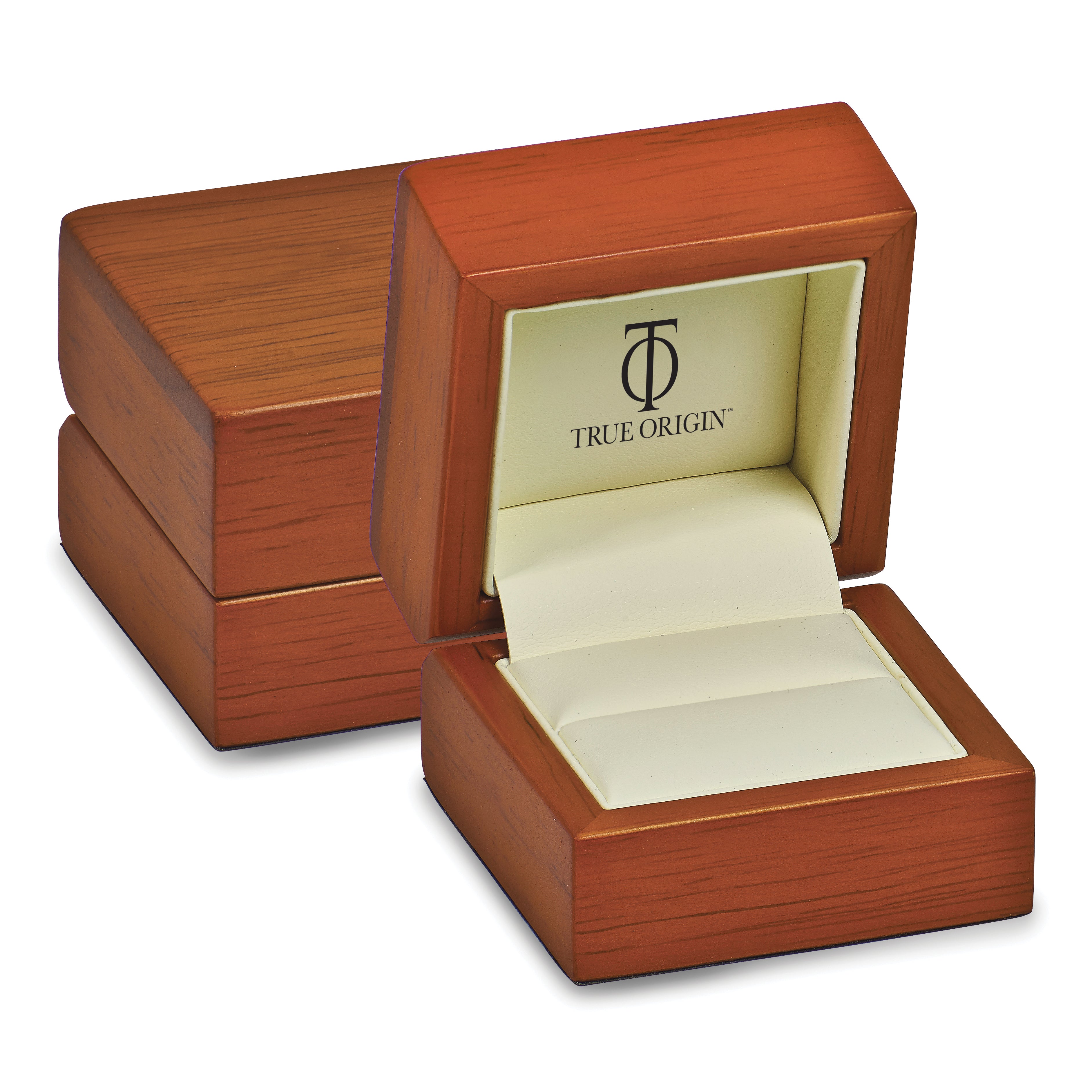 True Origin 14K Rose Gold 1/2 carat Lab Grown Diamond VS+ F+ Size 4.5 Complete Eternity Band