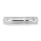 4.5mm 10K White Gold Milgrain Comfort Fit Wedding Band - Sophia Jewelers