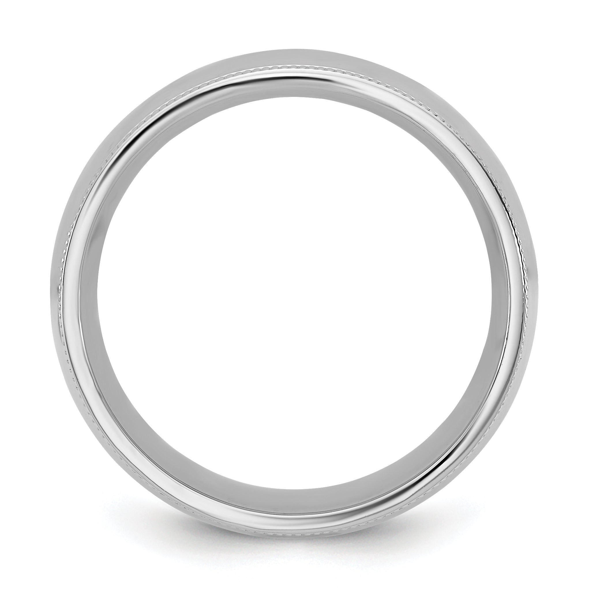 14KW 8mm Milgrain Comfort Fit Band Main image