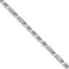 14k White Gold 2.5mm D/C Milano Rope Chain