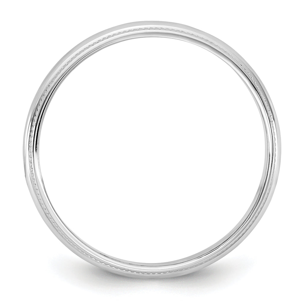 14KW 3.5mm Lightweight Milgrain Half Round Band