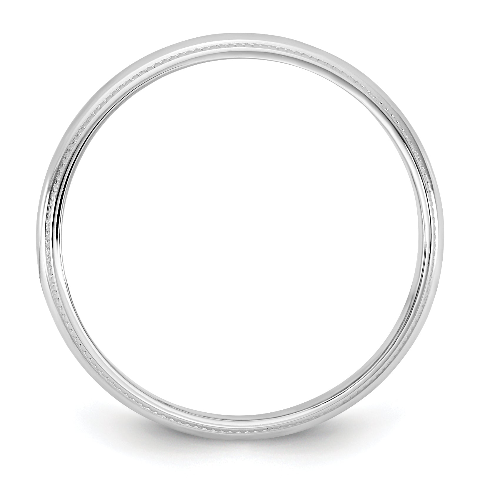 14KW 3.5mm Lightweight Milgrain Half Round Band