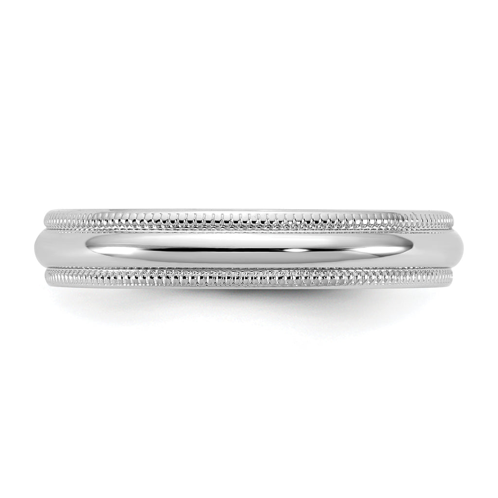 14KW 3.5mm Lightweight Milgrain Half Round Band