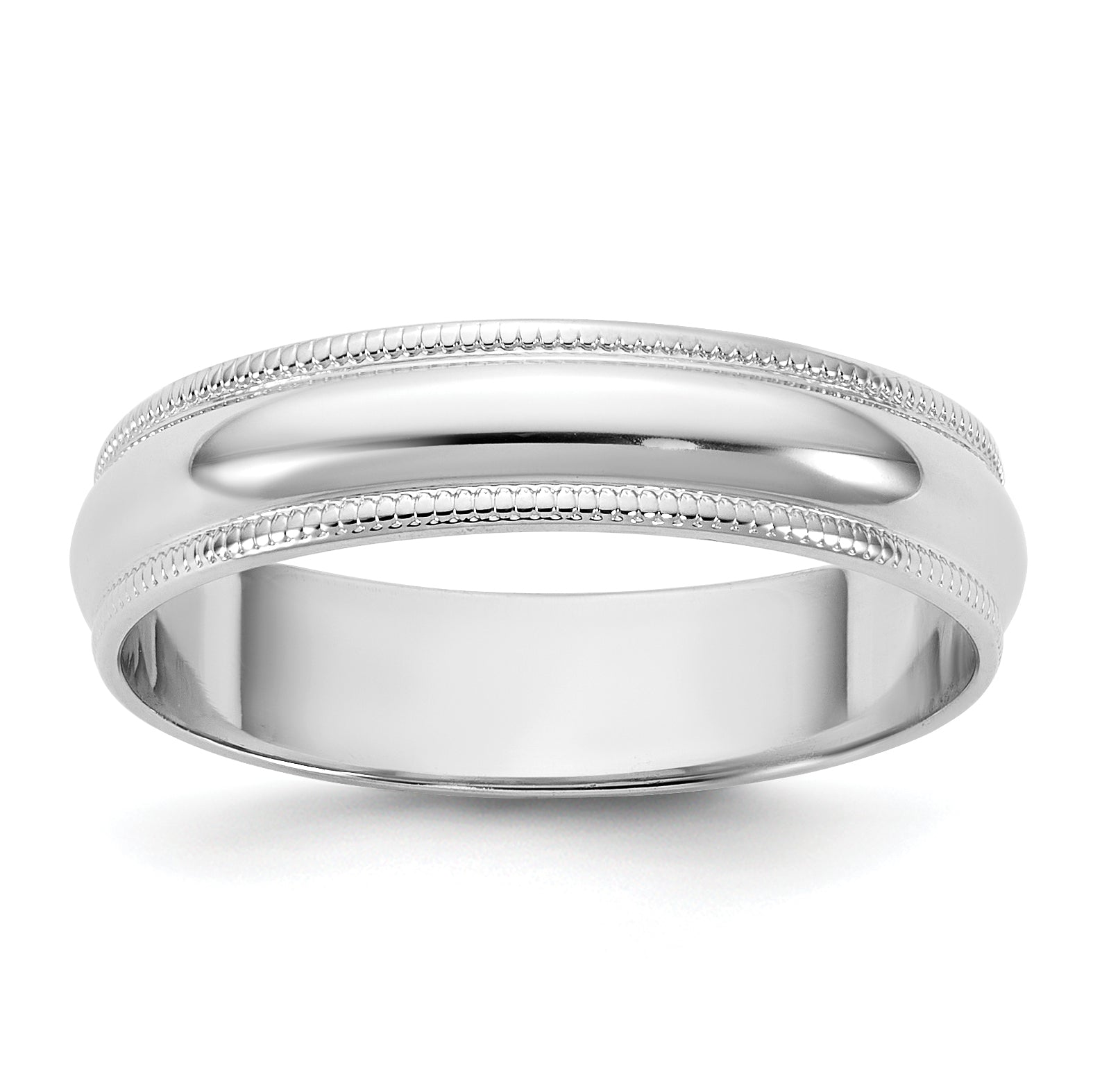 14KW 4.5mm Lightweight Milgrain Half Round Band Main image