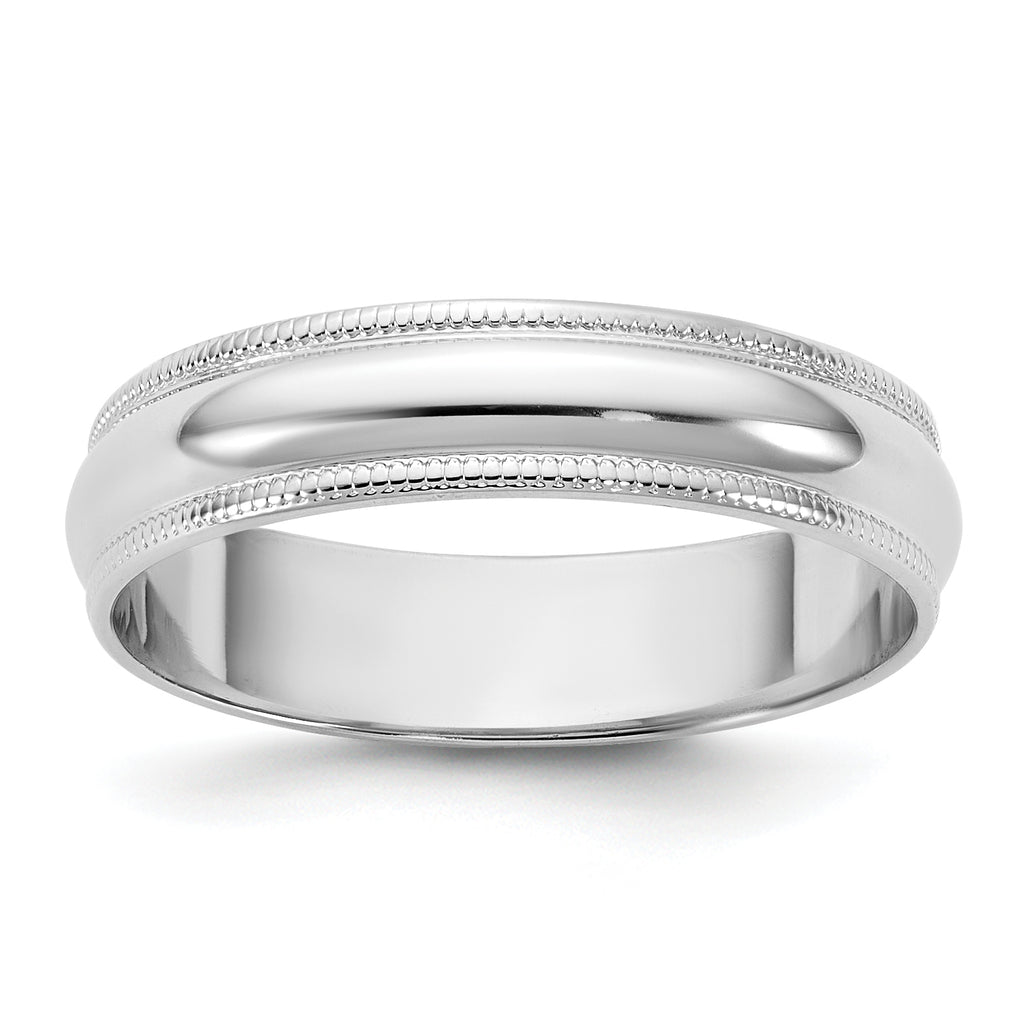 14KW 4.5mm Lightweight Milgrain Half Round Band