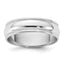 5.5mm 10K White Gold Lightweight Milgrain Half Round Wedding Band - Sophia Jewelers