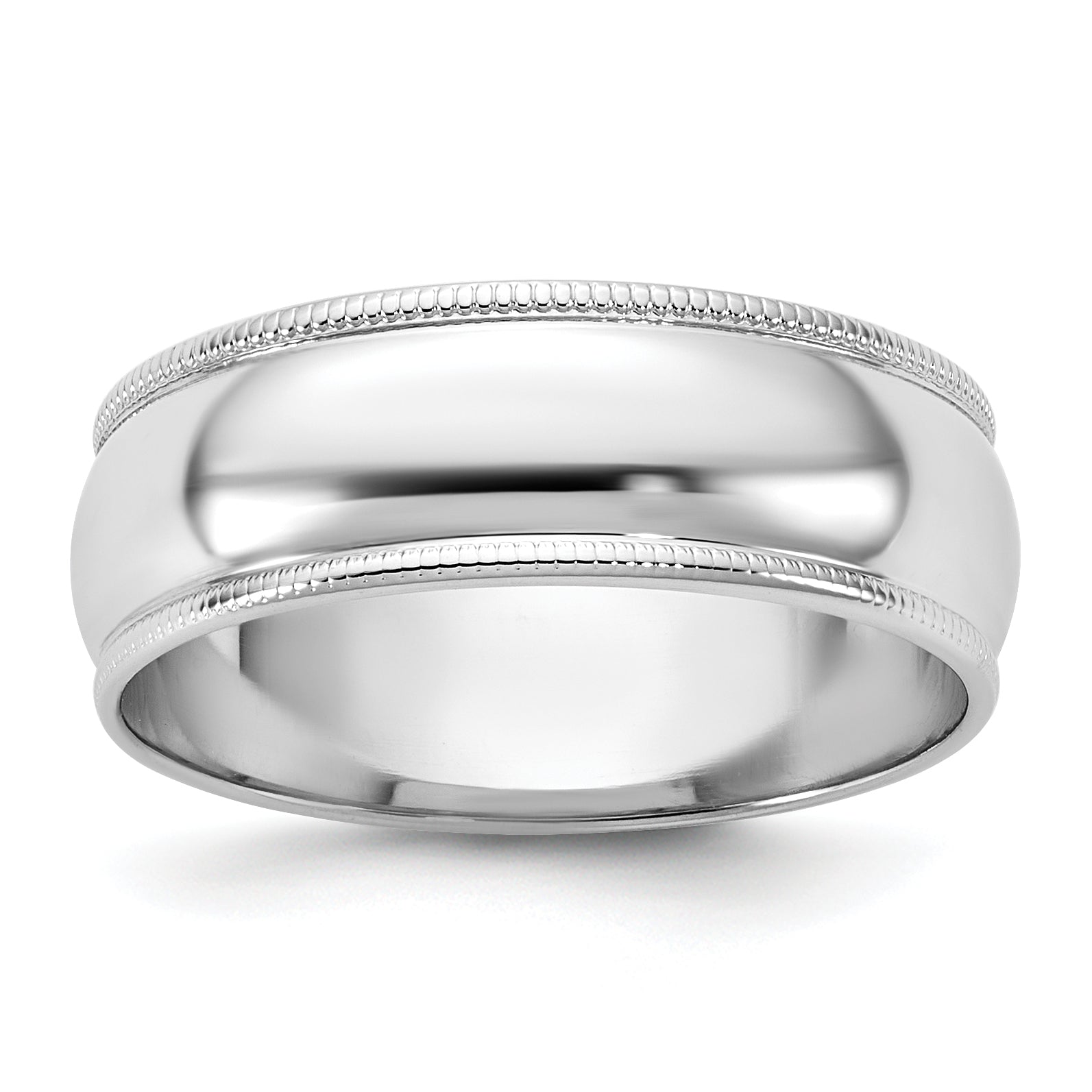 14KW 6.5mm Lightweight Milgrain Half Round Band Main image