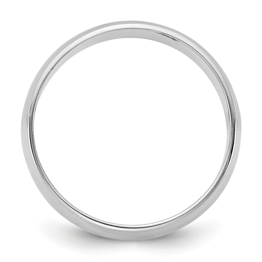 14KW 7mm Lightweight Milgrain Half Round Band