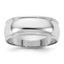 7.0mm 10K White Gold Lightweight Milgrain Half Round Wedding Band - Sophia Jewelers