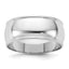 14KW 8mm Lightweight Milgrain Half Round Band