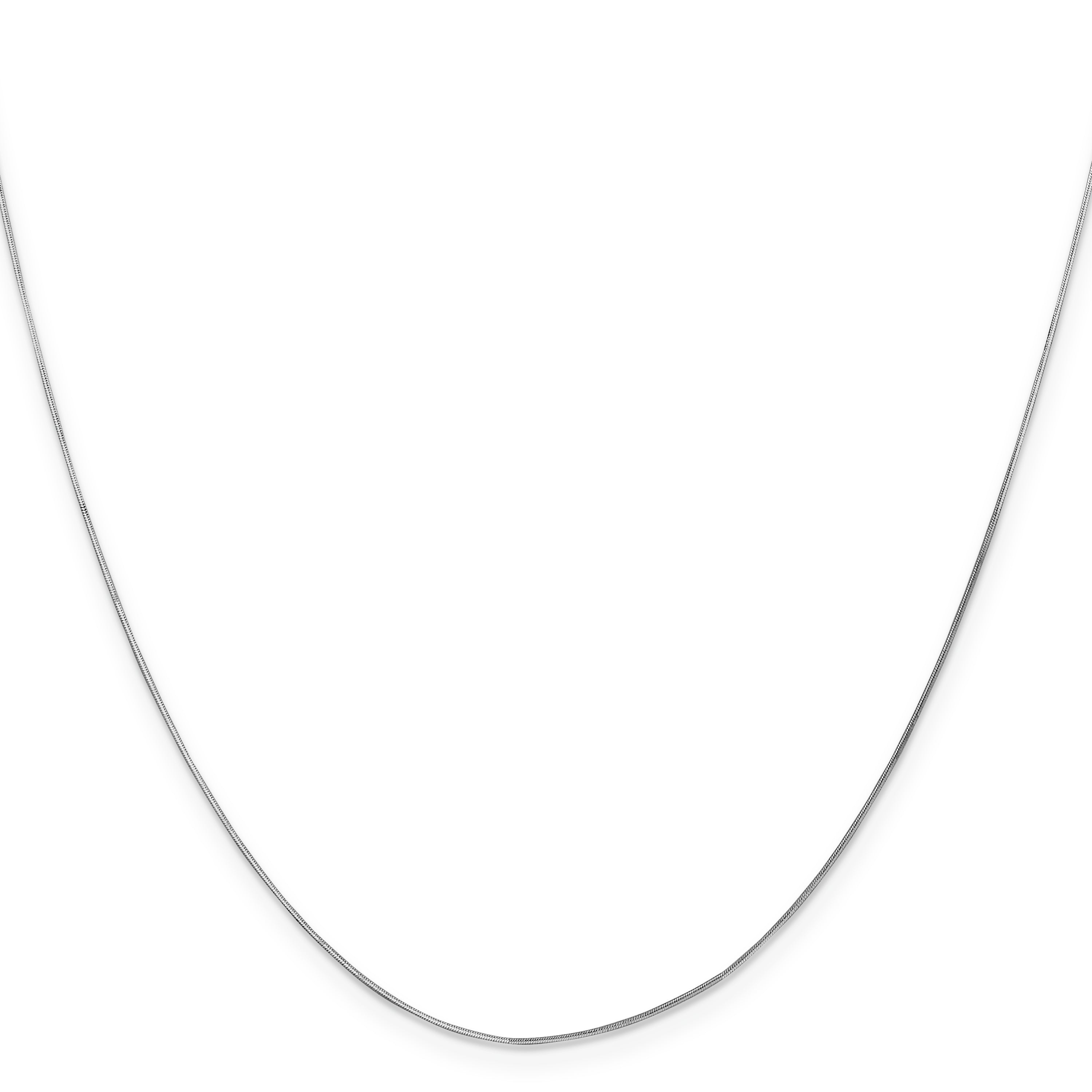 Octagonal Snake Chain Necklace in 14K White Gold, 0.5mm Secondary image