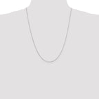 14K White Gold 24 inch .6mm Octagonal Snake with Lobster Clasp Chain