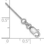 14K White Gold Solid Snake Chain Necklace 0.6mm