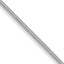 14K White Gold 30 inch .6mm Octagonal Snake with Lobster Clasp Chain