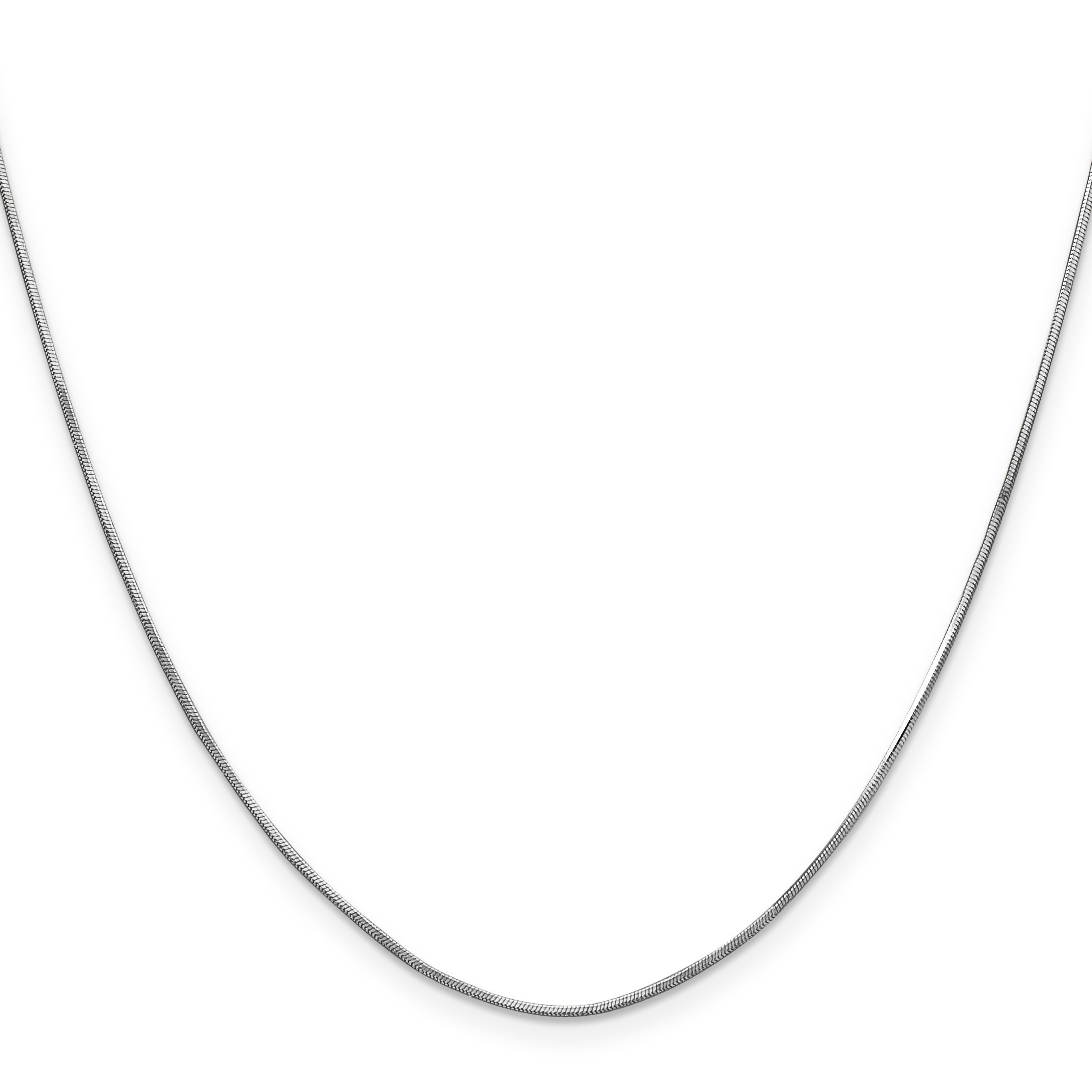 Octagonal Snake Chain Necklace in 14K White Gold Secondary image