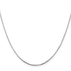 14K White Gold 30 inch .9mm Octagonal Snake with Lobster Clasp Chain