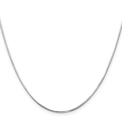 14K White Gold 30 inch .9mm Octagonal Snake with Lobster Clasp Chain