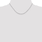 14K White Gold 16 inch 1mm Octagonal Snake with Lobster Clasp Chain