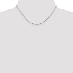 14K White Gold 16 inch 1mm Octagonal Snake with Lobster Clasp Chain