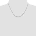 14K White Gold 18 inch 1mm Octagonal Snake with Lobster Clasp Chain