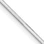 14K White Gold 24 inch 1mm Octagonal Snake with Lobster Clasp Chain