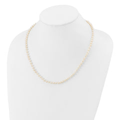 14k 4-5mm White Near-Round Freshwater Cultured Pearl 18 inch Necklace