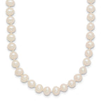 14K Yellow Gold White Freshwater Cultured Pearl Necklace 4-5mm