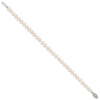 14k White Gold 5-6mm White Near Round Freshwater Cultured Pearl 8.25 inch Bracelet