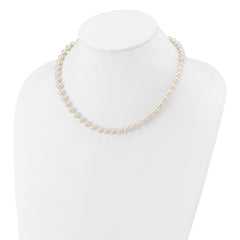 14k 6-7mm White Near-Round Freshwater Cultured Pearl 16 inch Necklace