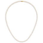 14k 6-7mm White Near Round Freshwater Cultured Pearl 8.25 inch Bracelet