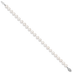 14k White Gold 6-7mm White Near Round Freshwater Cultured Pearl 8.25 inch Bracelet