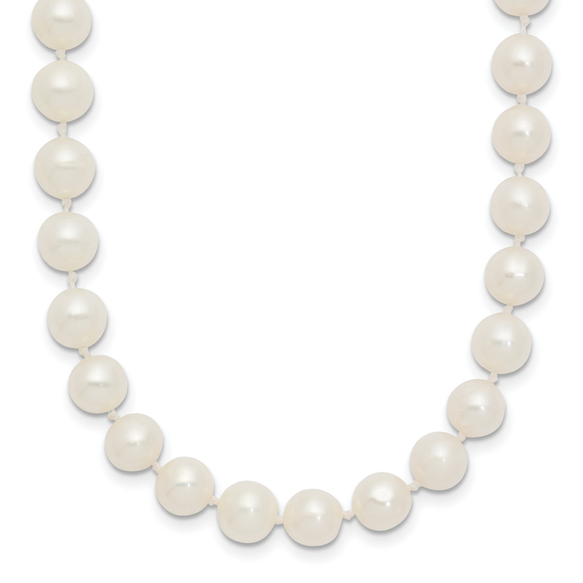 14k White Gold 6-7mm White Near Round Freshwater Cultured Pearl 28 inch Necklace