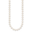 14K Yellow Gold White Freshwater Cultured Pearl Necklace 7-8mm