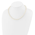 14k 7-8mm Near Round White Freshwater Cultured Pearl 8.25 inch Bracelet