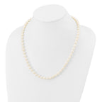 14K White Gold White Freshwater Cultured Pearl Necklace 7-8mm