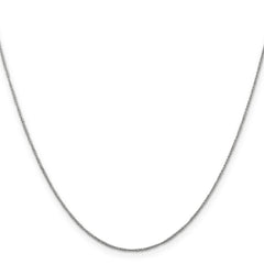 14K  White Gold 22 inch .70mm Ropa with Spring Ring Clasp Chain