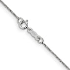 14K  White Gold 22 inch .70mm Ropa with Spring Ring Clasp Chain