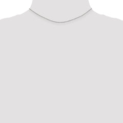14K  White Gold 14 inch .70mm Ropa with Spring Ring Clasp Chain