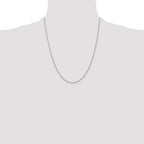 14K  White Gold 22 inch .70mm Ropa with Spring Ring Clasp Chain