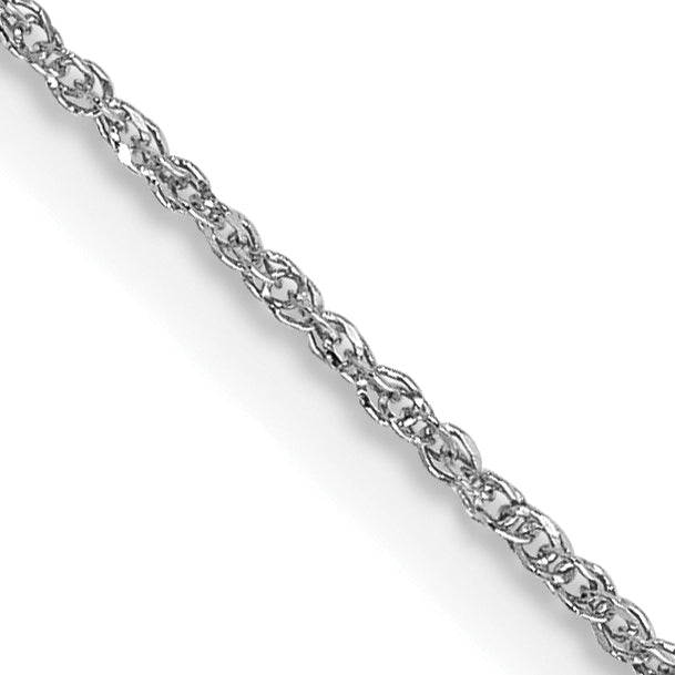 14K  White Gold 22 inch .70mm Ropa with Spring Ring Clasp Chain