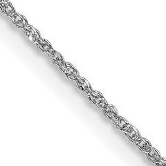 14K  White Gold 22 inch .70mm Ropa with Spring Ring Clasp Chain